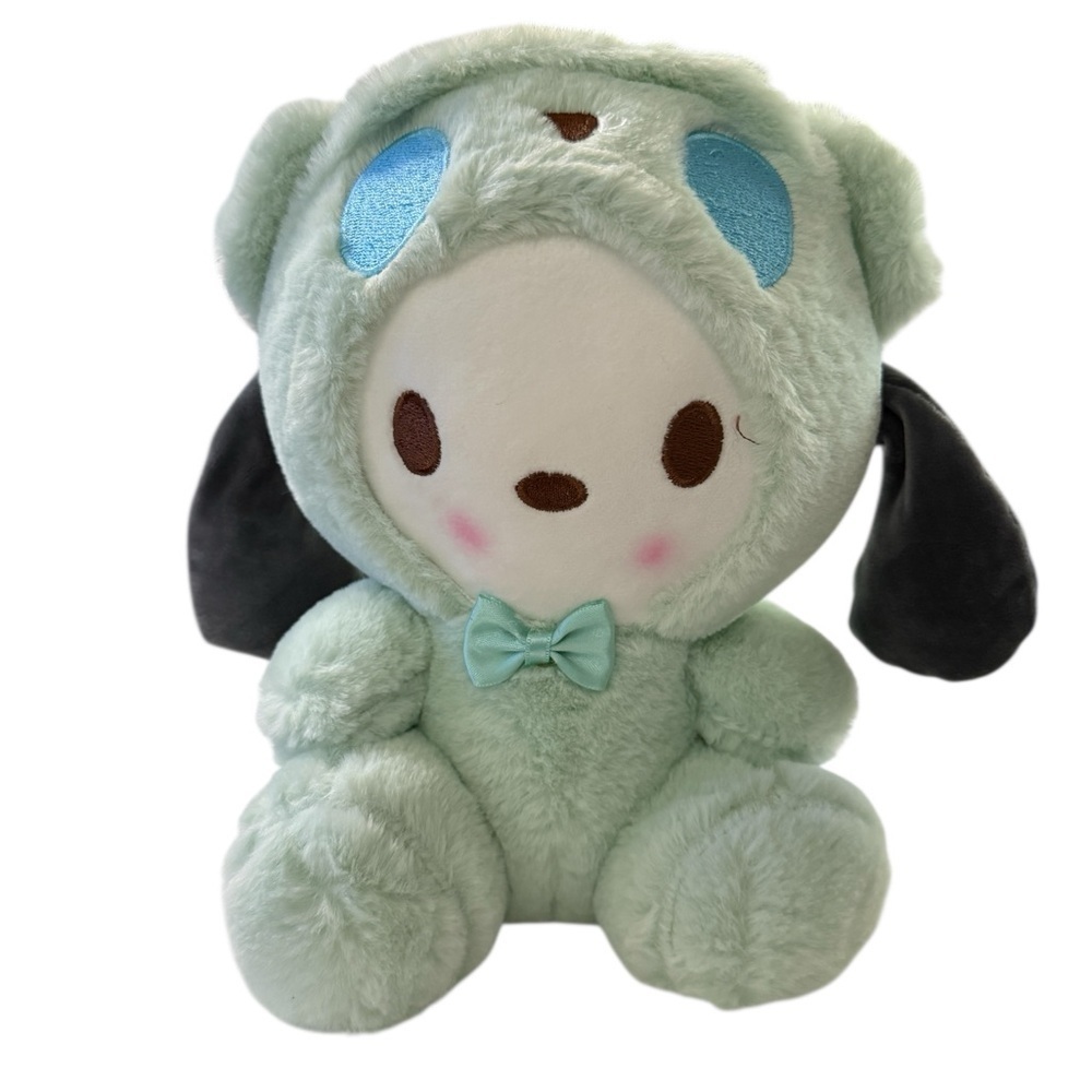 Hello Kitty Inspired Pochacco Plush Stuffed Animal · Mint Green with Bow